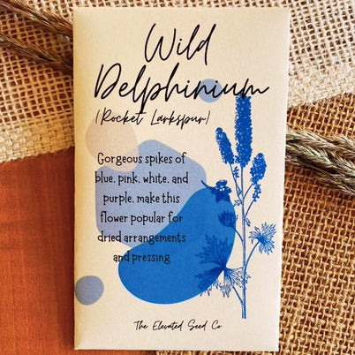 Wild Delphinium Seed Packets