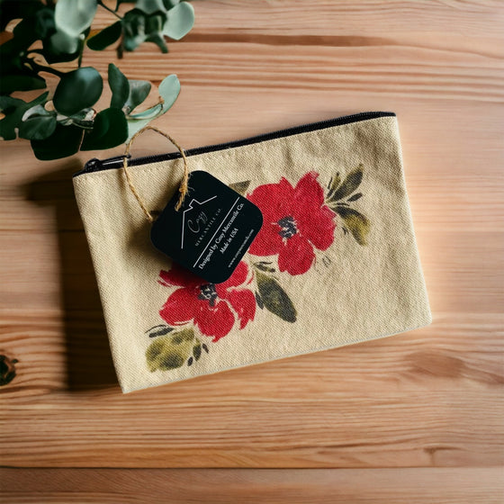 Floral Canvas Pouch