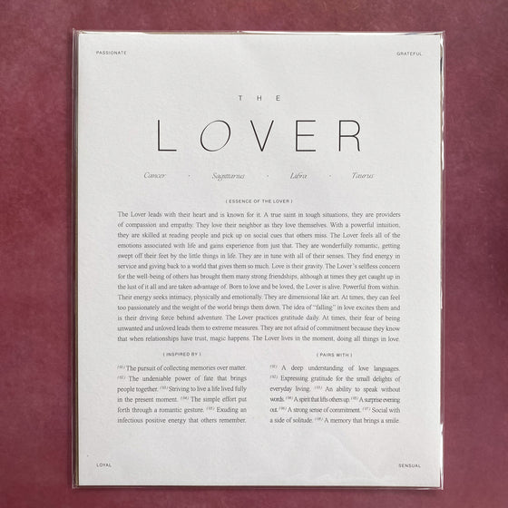 The Lover Zodiac Print